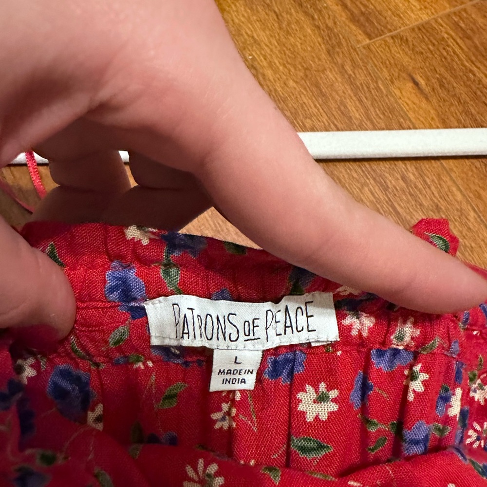 Red Floral Ruffled Sundress - Picture 2 of 3